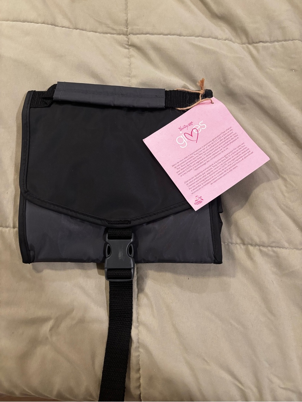 thirty-one Black and Dark Gray Foldable Travel Pouch